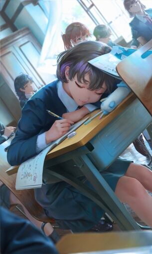 【二次】教室×女子、雰囲気がエモすぎて時が止まる画像集