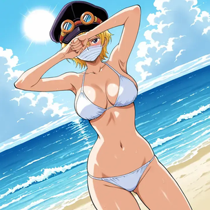 [ONEPIECE(ワンピース)][エロ画像]軍子の羞恥心が逆にチ〇コをイキらせたよ～♪