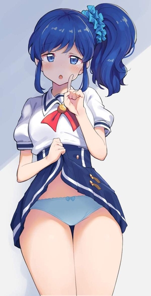 【TikTokLive辺りに出没】スカート捲ってパンツ見せてくれるＪＫの二次エロ画像