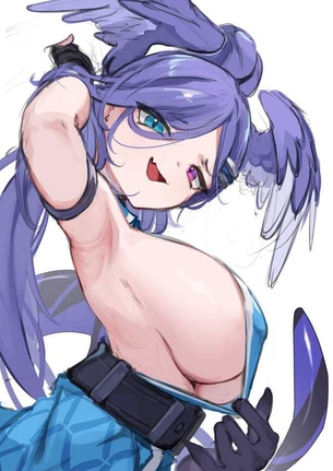 【着エロ初歩】ノーブラ＆ノースリーブの横乳二次エロ画像