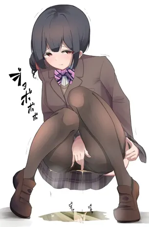 おしっこの可愛い二次元画像。