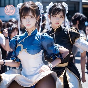 【コスプレ】春麗の恰好をしたコスプレイヤーさんの生成を試みたらちょっと違う気がする春麗さんが出来上がった三次風画像 part2【AI写真】