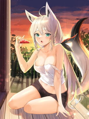 【画像】こういう、けも耳女の子のシコるようのイラストw w w w w w w w w w w