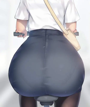 【パンティーライン】スカートからパンツの線が浮いてる女子の二次エロ画像