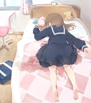 【忘年会泥酔帰宅の末路】オネショする女子の二次エロ画像