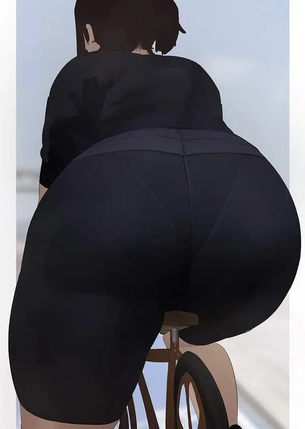 【ジョギングの楽しみ】パンツが透けてるスパッツの二次エロ画像