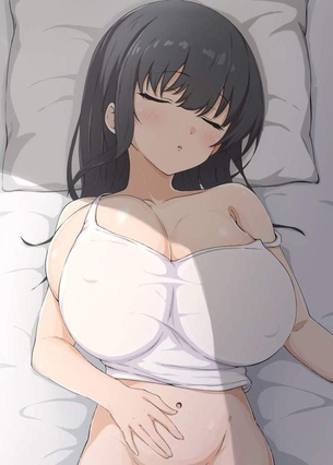 【なんだもう朝かと】まだ寝てる女子のエロ画像