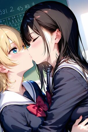 【AIイラスト】百合キスをしている女の子のAI画像まとめ【アニメ調】 [AI Generated]