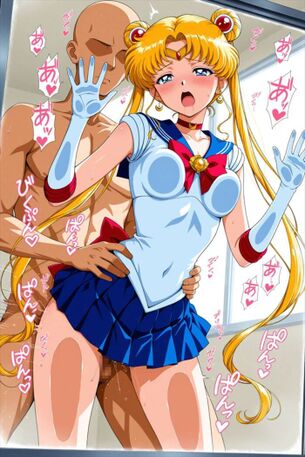 [セーラームーン][エロ画像]月野うさぎをガラスに押し付けてﾊﾟﾝﾊﾟﾝしたよ～♪