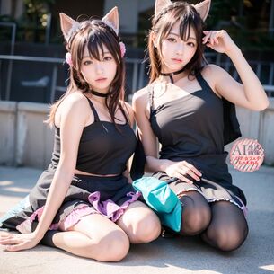 【謎コス】架空のコスプレイヤーさんの画像を生成しようとしたら何のコスプレかわからない画像が生成された三次風画像 黒タイツ編【AI写真】