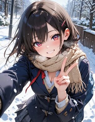 【AIイラスト】ピースをしている女の子のAI画像まとめ【アニメ調】 Part 4 [AI Generated]