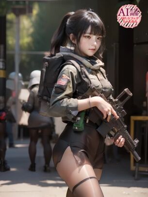 【武器娘】戦闘用の装備を身に着けた武装美少女の三次風画像 part2【AI画像】
