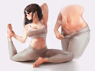 【抗うな】どうしても性的な目で見てしまうヨガ女子の二次エロ画像