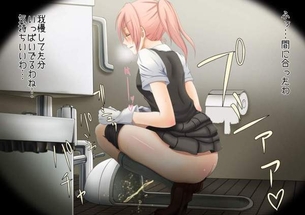 【尿コレ】艦隊これくしょんシリーズのキャラがトイレでオシッコしてるエロ画像【第10弾】