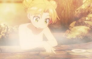アニメ『瑠璃の宝石』13話でエロい女の子たちのえっちな丸見え温泉入浴シーン！