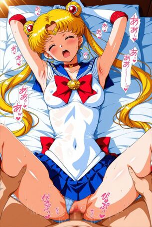 [セーラームーン][エロ画像]月野うさぎのパンツをかき分けて挿入したよ～♪
