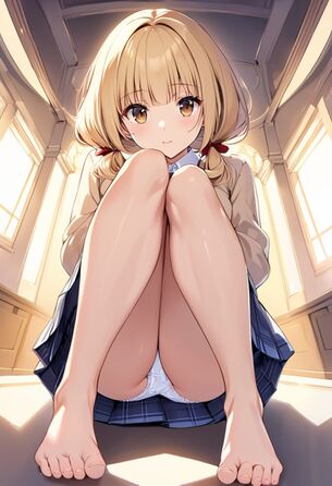 【AIイラスト】パンチラしてる女の子のAI画像まとめ【アニメ調】 Part 4 [AI Generated]