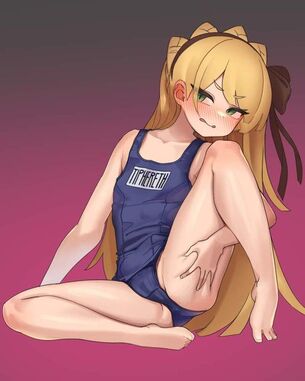 【学校指定】名前ゼッケン付きスクール水着の二次エロ画像
