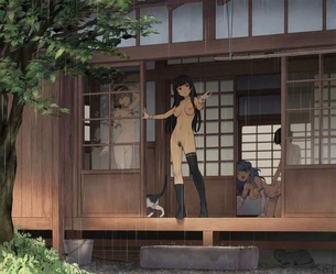 【予定変更】外は雨だから今日は出かけるのヤメて家でセックスしよ？みたいな二次エロ画像