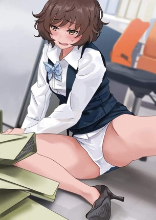 【小さな幸せ】ＯＬが仕事中にパンチラしてる二次エロ画像