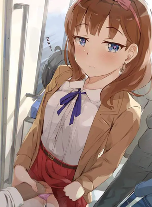 【伊勢丹】公共の場所で手マンされる女子の二次エロ画像