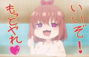 アニメ『一畳間まんきつ暮らし！』10話でえっちなお風呂回でエロい裸丸見え！エロサンタなど！