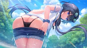 【動画】ソシャゲの女、とんでもないドスケベ水着でシコらせにくる