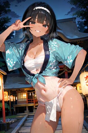 【AIイラスト】ふんどしを締めた女の子のAI画像まとめ【アニメ調】 [AI Generated]