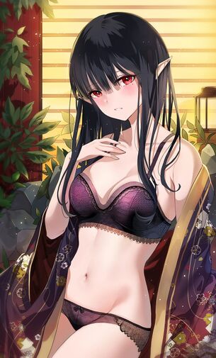 【二次元】黒髪が綺麗な美少女のエロ画像 Part.25 50枚