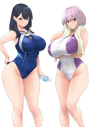 競泳水着の二次エロ画像で！