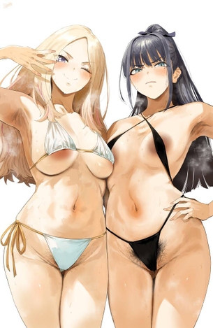 【二次エロ】マイクロビキニで男を欲情させる痴女の二次エロ画像 その51