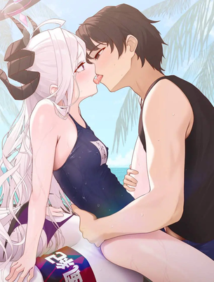 キスの二次元エロ画像。