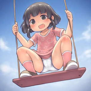 【二次】無防備なロリ娘のパンチラ画像
