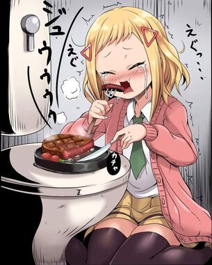 【便所飯】トイレでお弁当食べてる女子の二次画像