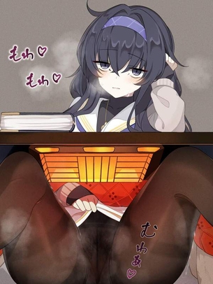 【透けマンコ】ノーパン黒パンストの二次エロ画像【透け陰毛】