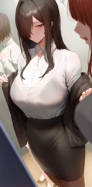 【制服ＪＫ以外編】ブラジャーが透けてる二次エロ画像