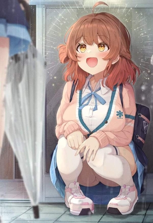 【北関東にたくさんいそう】うんこ座りするJKの二次エロ画像