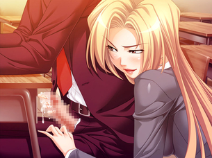 手こきで責める二次元女の子