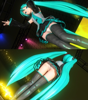 【悲報】初音ミクの新作音ゲー、早速modで脱がされる