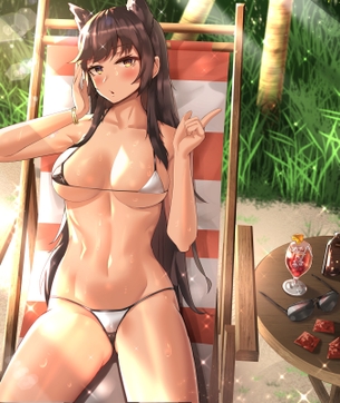 少しズレただけで見えちゃう！布面積極小のマイクロビキニの女の子！　その６