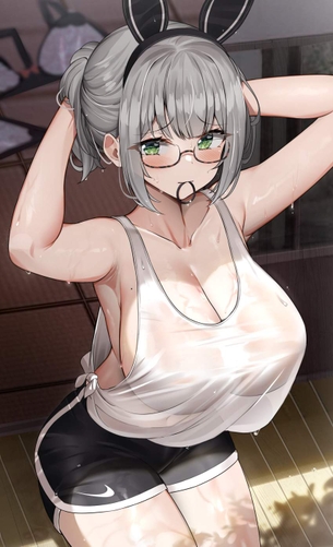【夏の風物詩】汗かいた女の子が髪の毛結んでポニーテールにしてる二次エロ画･･･