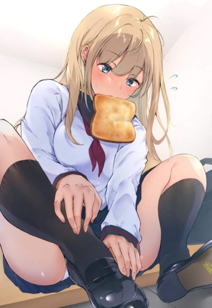 【二次】日常感がある女子高生のパンチラ画像