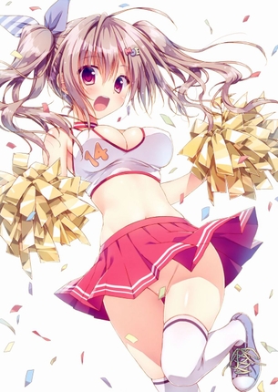 チアガールっぽい服でスケベな事態が発生しているエロ画像