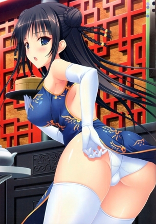 チャイナドレスの画像 スリットから覗く太ももがやらしすぎる