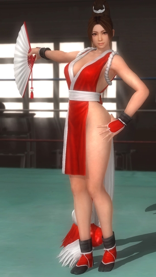 DOA5LR バースとバイマンのタッグ投げを使って不知火舞のコスチューム紹介