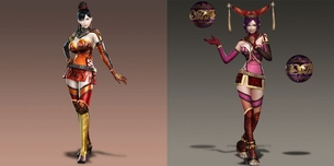 無双OROCHI2他勢力武将の特別衣装のモチーフ元との比較画像
