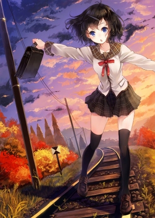 【二次】黒ニーソを履いた女の子の可愛い画像が見たい！ 3