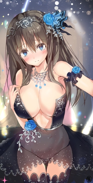 【二次・ZIP】可愛さもエロさもある黒下着の美少女画像