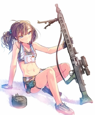 女の子と銃の画像 50枚
