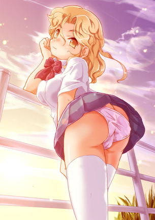 パンチラしている女の子のイラスト 50枚